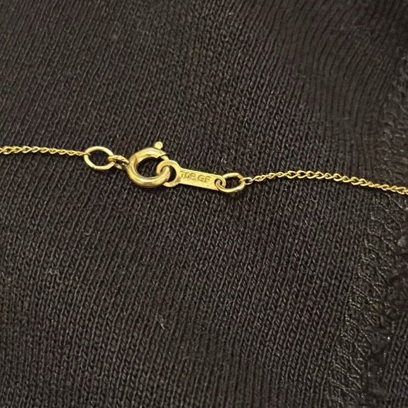 Vintage gold filled chain and pendant. With white opal. - Picture 3 of 7